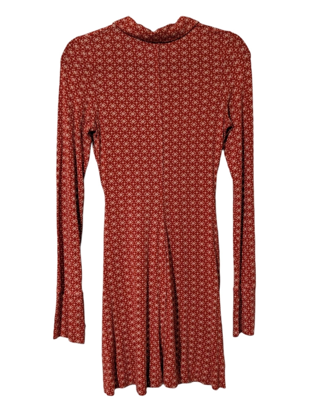 Free People Shayla Mini Dress Red Micro-Print Button Mini Dress - Picture 5 of 13